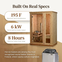 Logan 1 - Person Traditional Steam Sauna in Cedar — Results & Stats